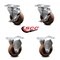Service Caster 4 Inch High Temp Glass Filled Nylon Top Plate Caster Set with 2 Brakes 2 Rigid SCC-20S414-GFNSHT-TLB-TP3-2-R-2 - alternate 2